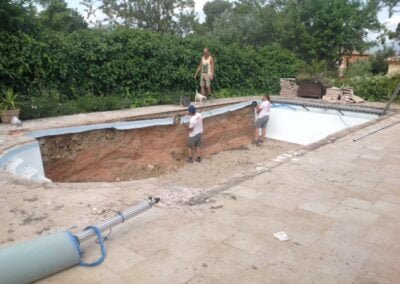 Travaux pose piscine